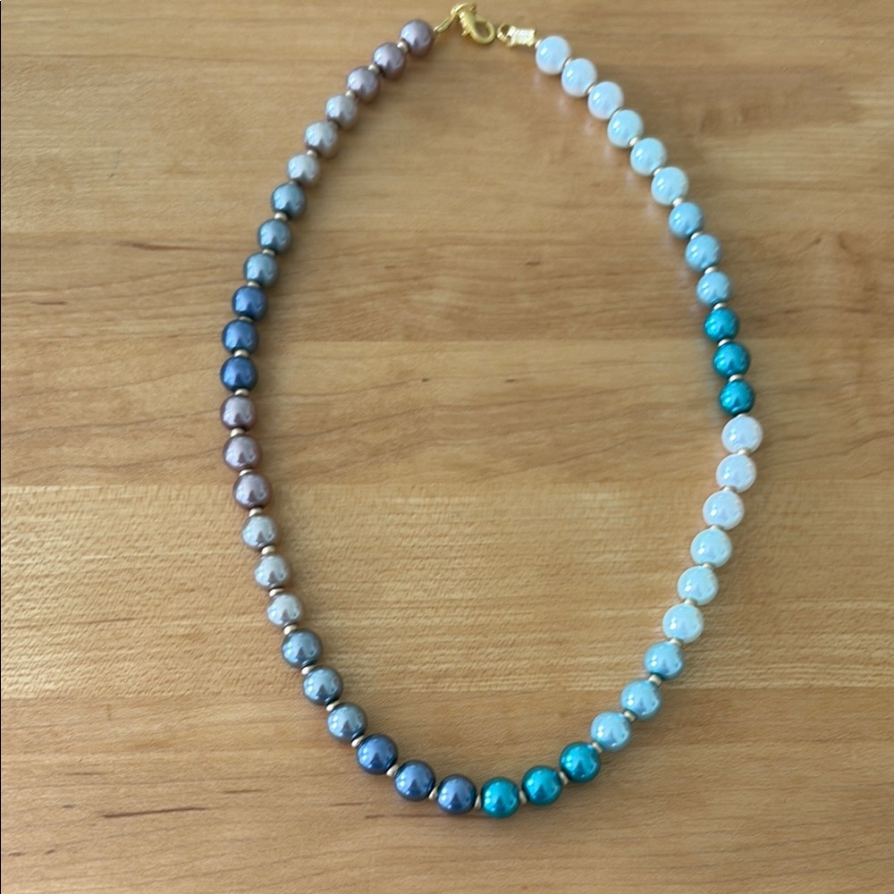 Elegant Multicolor Anthropologie Faux Pearl Necklace